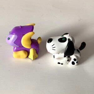 2 Micro Pets Dalmatian Dog Sprocket Bob The Purple Monster Micropets Collectable